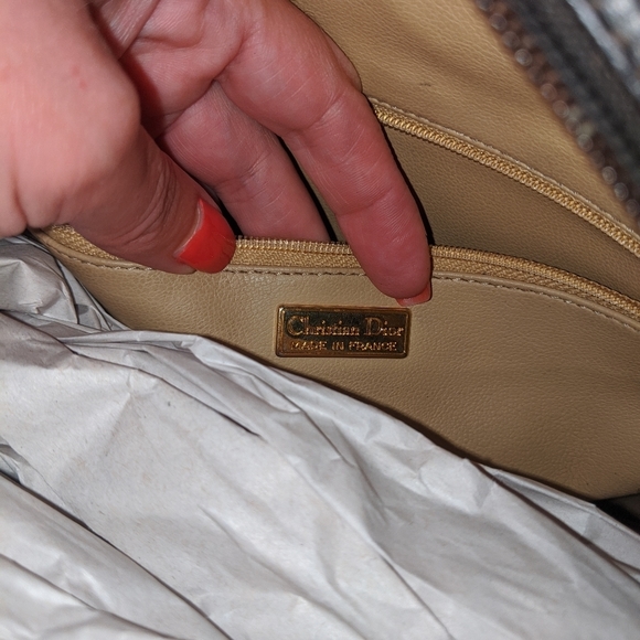 Dior vintage black leather handbag purse - Picture 4 of 10